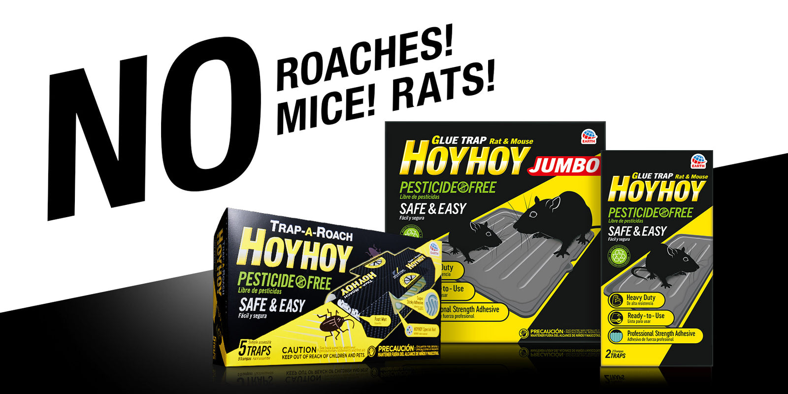 HOY HOY Jumbo Size Rat & Mouse Indoor / Outdoor Glue Trap