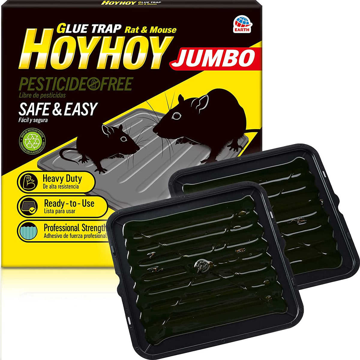 Jambobrat Raps HOY HOY Jumbo Size Rat & Mouse Indoor / Outdoor Glue Trap 2 - HOY HOY USA