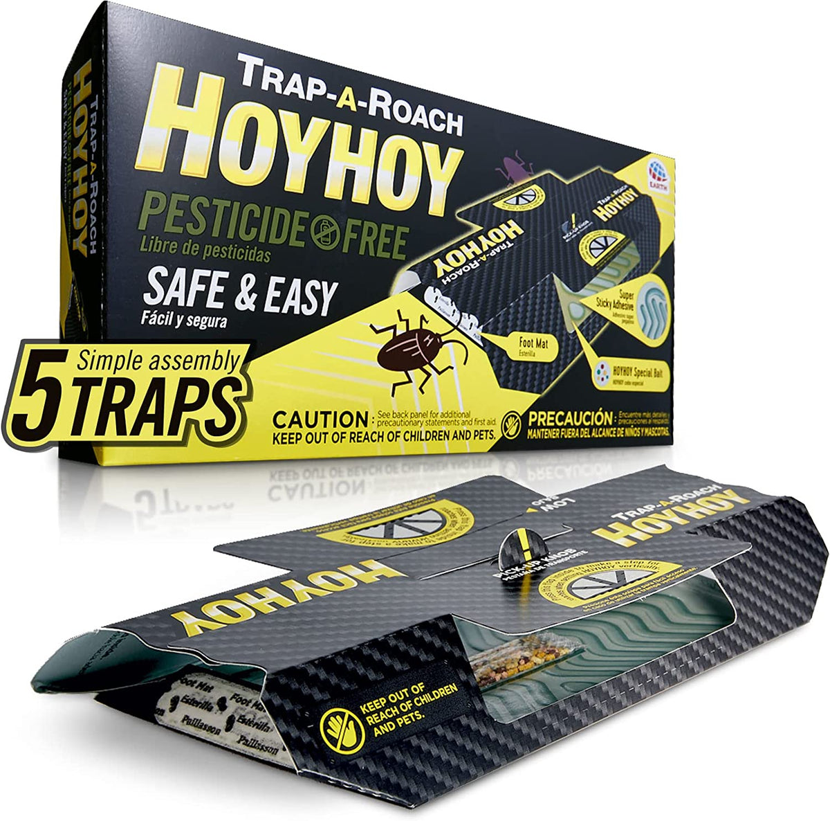 HOY HOY Trap A Roach - 5&amp;nbsp;Traps