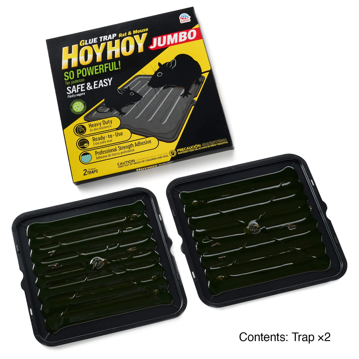 Jambobrat Raps HOY HOY Jumbo Size Rat & Mouse Indoor / Outdoor Glue Trap 2 - HOY HOY USA